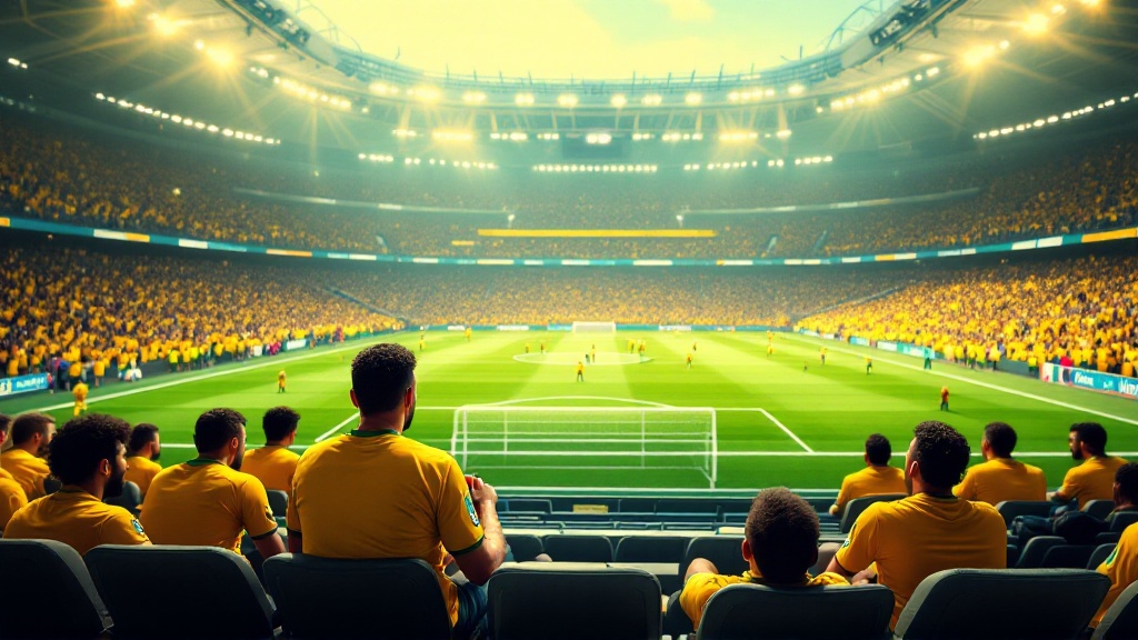 Imagem original da Golmetria sobre lesão de Brasil na Copa do Mundo, imagem cinematográfica gerada por IA; sem fotos reais, sem semelhança de pessoas reais e sem escudos.