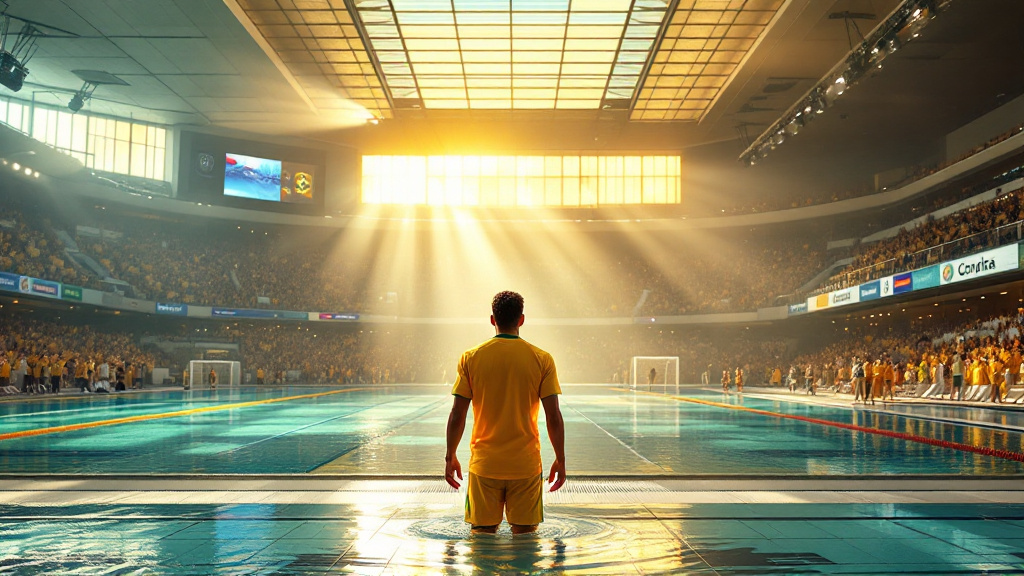 Original Golmetria data graphic on Brazil's World Cup result, in premium data-journalism style; no real photos, no real-person likenesses, no club crests.