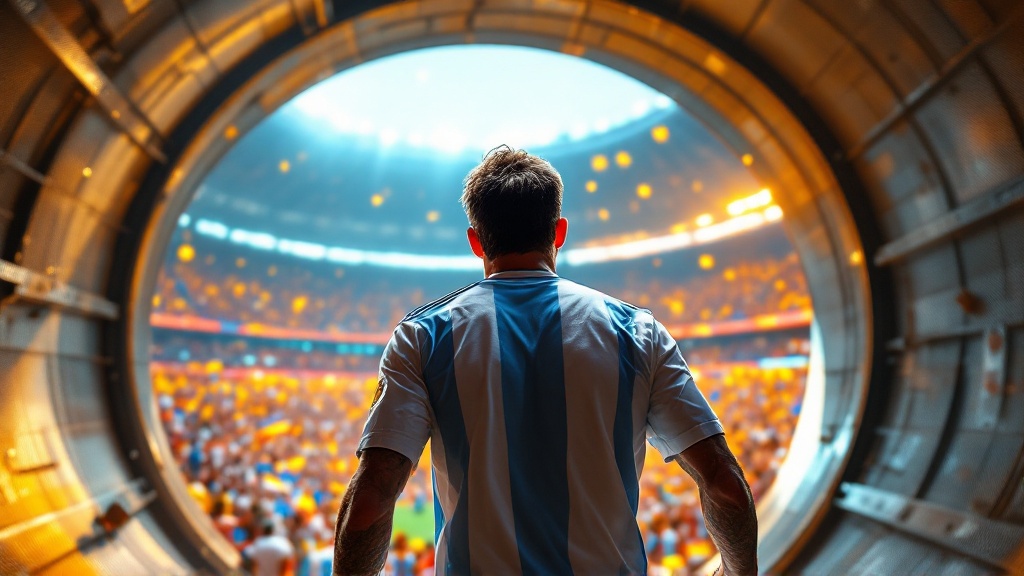 Gráfico de dados original da Golmetria sobre novidade de Argentina na Copa do Mundo, em estilo premium de jornalismo de dados; sem fotos reais, sem semelhança de pessoas reais e sem escudos.