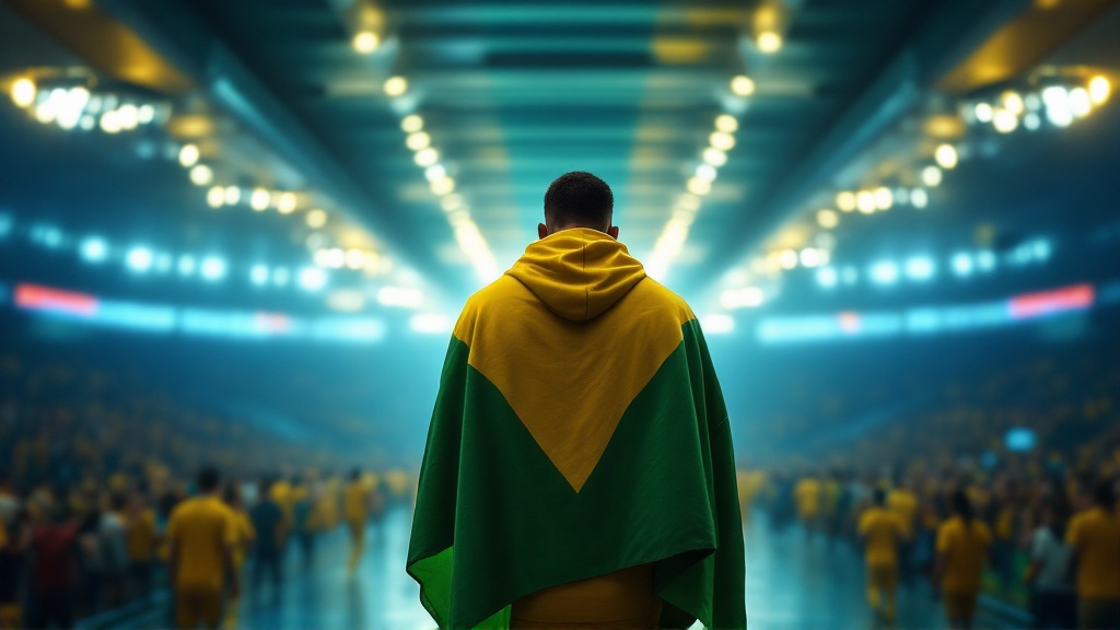 Gráfico de dados original da Golmetria sobre resultado de Brasil na Copa do Mundo, em estilo premium de jornalismo de dados; sem fotos reais, sem semelhança de pessoas reais e sem escudos.