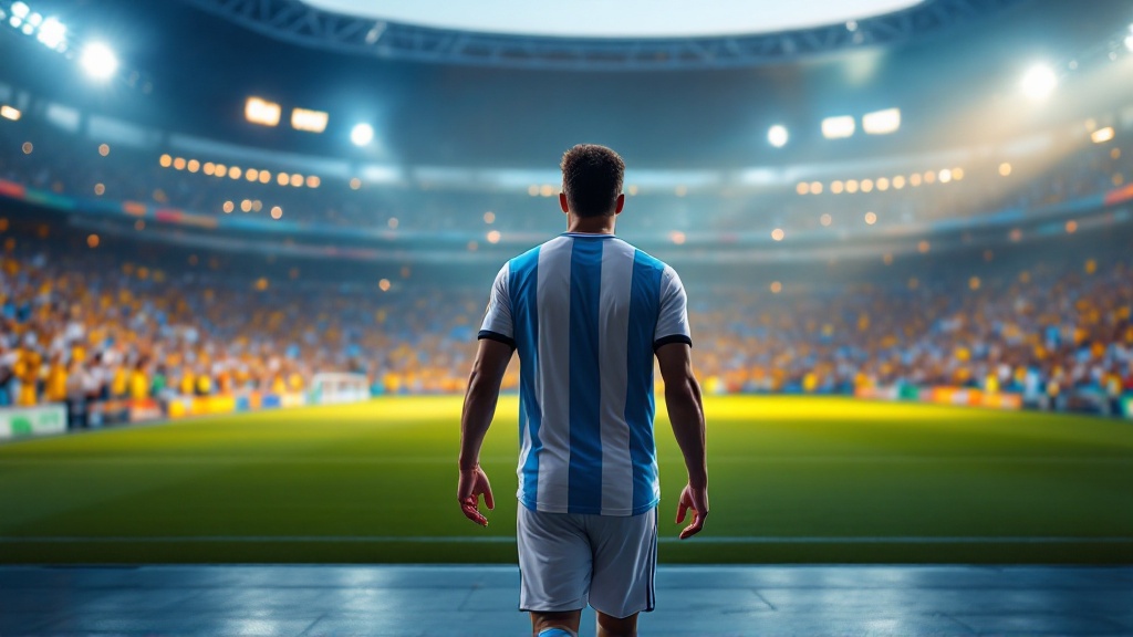 Gráfico de dados original da Golmetria sobre resultado de Argentina na Copa do Mundo, em estilo premium de jornalismo de dados; sem fotos reais, sem semelhança de pessoas reais e sem escudos.