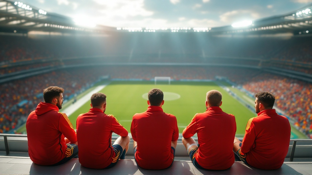 Imagem original da Golmetria sobre lesão de Argentina na Copa do Mundo, imagem cinematográfica gerada por IA; sem fotos reais, sem semelhança de pessoas reais e sem escudos.
